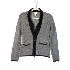 Banana Republic Cardigan Sweater Women's XS Notch Merino Wool Cashmere Old Money